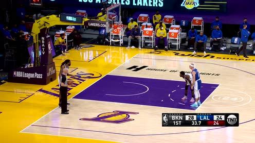【NBA集錦】歐文突然加速直殺籃下 突破分球約翰遜三分穿針