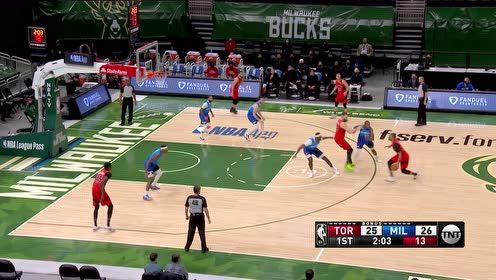 【NBA集锦】首节最大功臣!鲍威尔5投全中单节独得15分