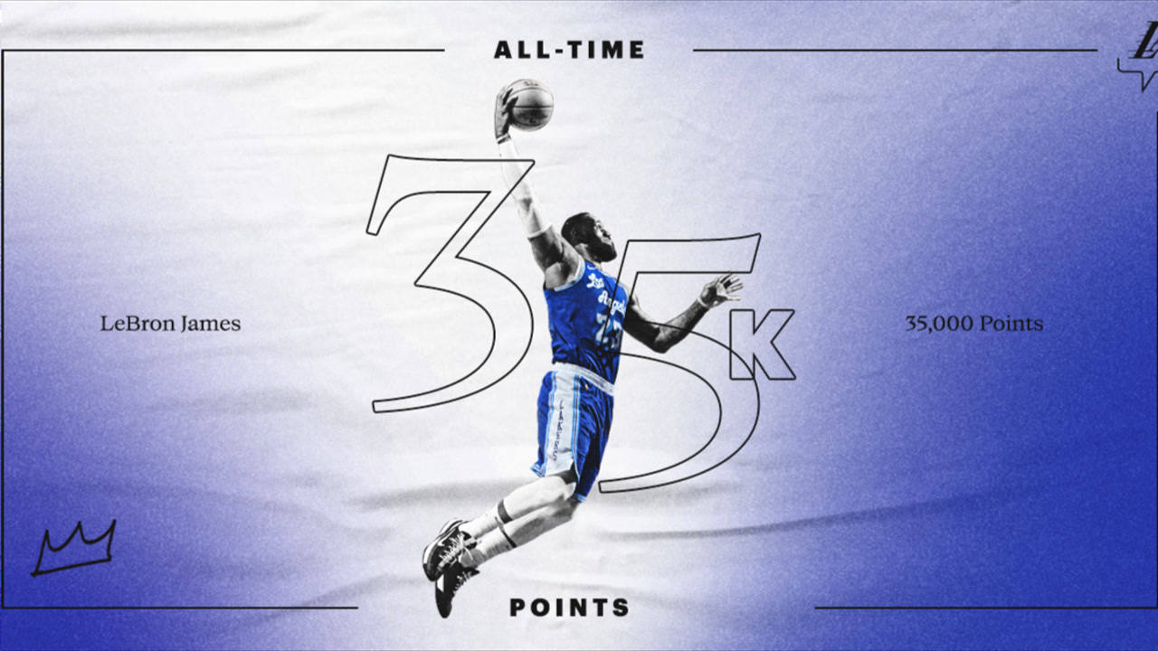 【NBA集錦】躋身35000分俱樂(lè)部！詹姆斯成歷史第三人，再創(chuàng)最年輕得分紀(jì)錄