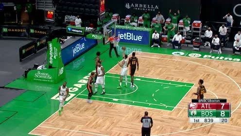 【NBA集錦】反擊2打2的經(jīng)典教材 塔圖姆分球沃克打成2+1