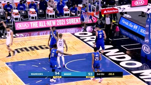 【NBA集錦】格林準(zhǔn)壓哨三分 2中2百分百命中率