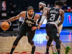 NBA常规赛：三节战罢，快船79-75领先爵士4分