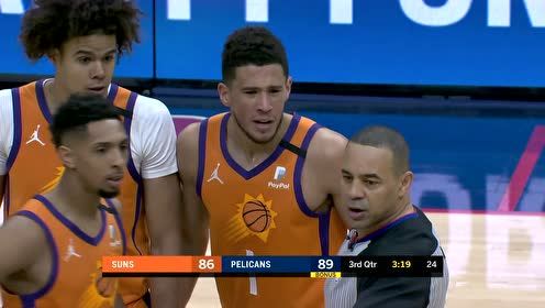 【NBA集錦】裁判你是在針對我？布克無意碰球被吹技犯