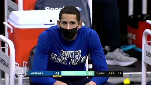 【NBA集錦】勇士vs黃蜂第2節(jié)英文原聲回放