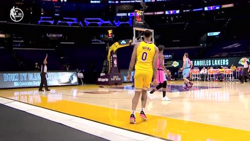 【NBA集锦】锁定今日十佳球 库兹马复刻老詹翻身压哨三分