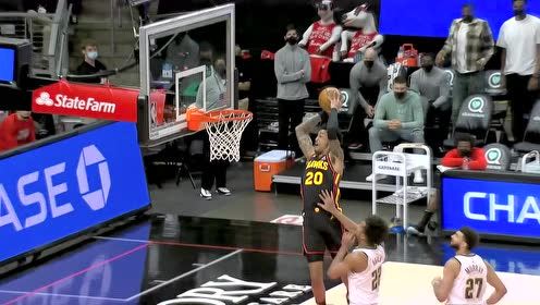 【NBA集锦】特雷杨logo位置策动高空轰炸 柯林斯单臂怒扣让掘金傻眼
