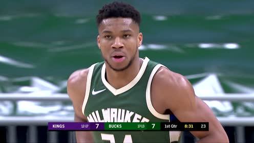 【NBA集锦】要为你的失误付出代价 字母哥守株待兔一条龙暴扣