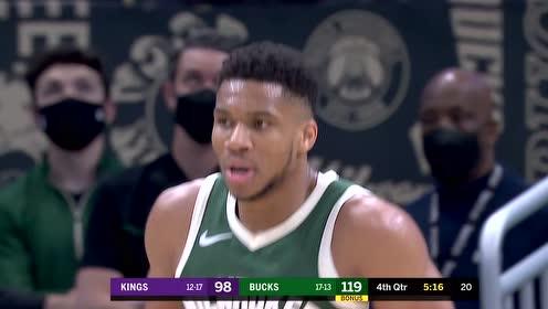 【NBA集锦】撅着嘴很开心 字母哥空位三分得手