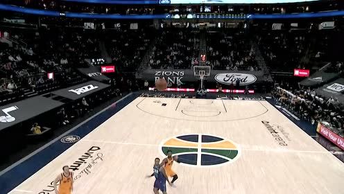 【NBA集锦】弹道无需修正 米切尔超远三分正中靶心