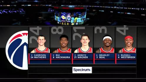 【NBA集锦】业务能力不过硬 奇才vs湖人转播方错将威少头像放成小托马斯