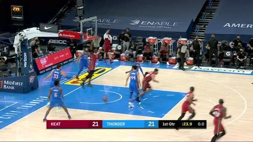 【NBA集錦】平地一聲驚雷起 阿德巴約籃下雙臂擎天暴扣