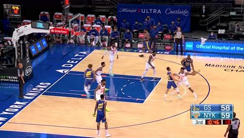 【NBA集錦】庫里三分機會真難得 連續(xù)后退漂移找到機會就進