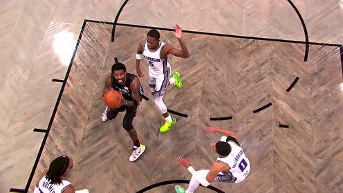 【NBA集锦】说一句美如画不过分吧！欧文空中漫步换手拉杆上篮