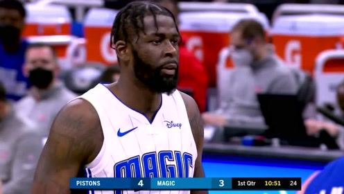 【NBA集锦】活塞vs魔术第1节中文解说回放
