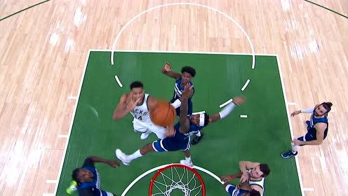 【NBA集锦】字母哥假动作也太多了 连续晃动小勾手命中