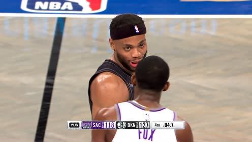 【NBA集锦】国王118-127篮网 福克斯空砍27分哈登29分三双率队7连胜