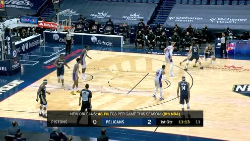 【NBA集錦】球哥流星追月 亞當斯籃下單臂上籃
