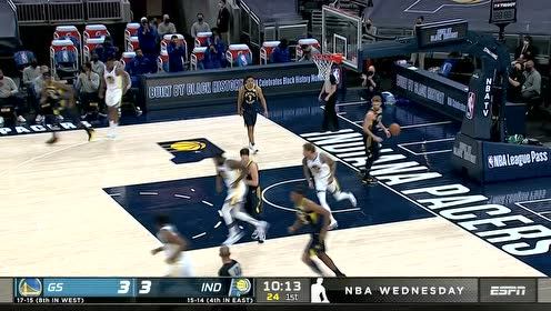 【NBA集錦】這就是籃球智商 格林無私分球?yàn)醪祭纂p手扣籃