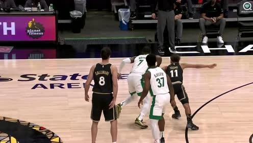 【NBA集锦】布朗抢断助攻 奥孔古无视防守命中2+1