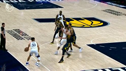 【NBA集錦】格林手舞足蹈指揮交通 庫里兜底角飆中三分