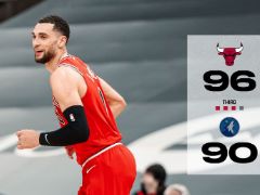 NBA常规赛：三节战罢，公牛96-90领先森林狼