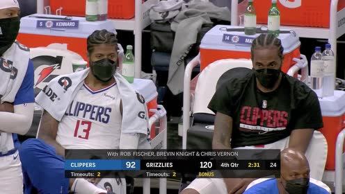 【NBA集錦】傷害不大侮辱性極強(qiáng)！小卡喬治面對將近30分分差神情黯然失色
