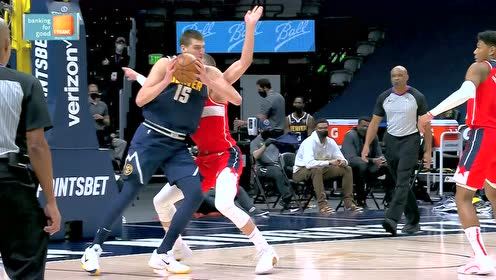 【NBA集錦】背打轉(zhuǎn)身碾壓內(nèi)線 約基奇鷂子翻身勾手命中