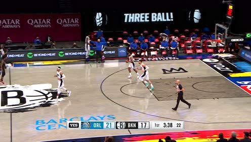 【NBA集锦】篮网双星连线!欧文助攻哈登飙射三分
