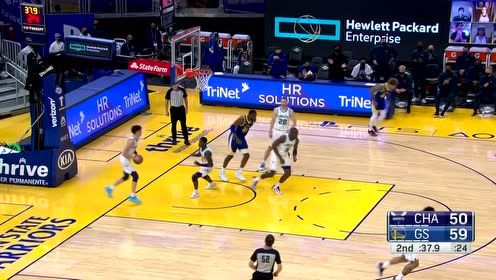 【NBA集锦】乌布雷中距离干拔 库里三分水花四溅