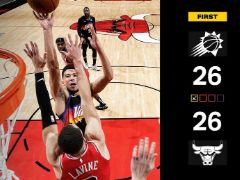 NBA常规赛：首节战罢，公牛26-26战平太阳