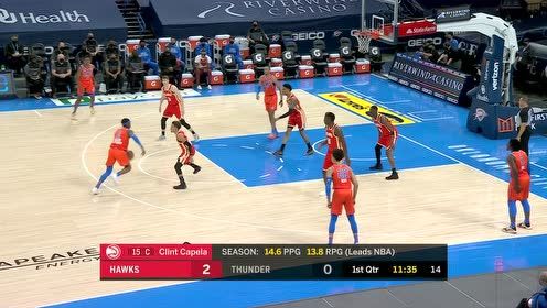 【NBA集錦】開個(gè)好頭！卡佩拉內(nèi)線接連暴扣連砍6分獨(dú)當(dāng)一面
