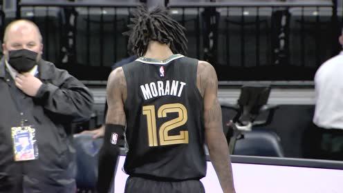 【NBA集錦】真是有點出其不意 莫蘭特一腳油門搶斷小卡完成暴扣