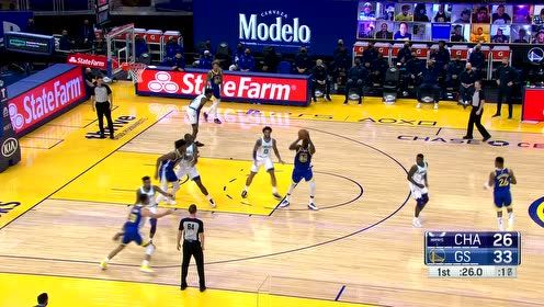 【NBA集锦】勇士高效搭档!库里助攻格林连砍5分