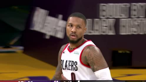 【NBA集锦】进攻球员都还没落位 利拉德突施冷箭三分穿心