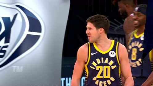 【NBA集錦】薩博尼斯弧頂發(fā)牌 邁克德莫特反跑接球打成2+1