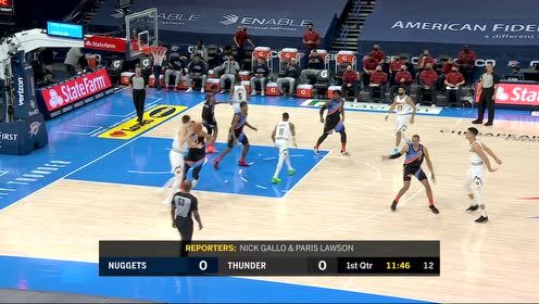 【NBA集锦】夹击约老师的后果 约基奇策动进攻巴顿三分率先开张