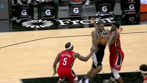 【NBA集锦】阿德单打锡安 硬刚防守强势上篮