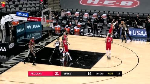 【NBA集锦】德罗赞出手抢断 米尔斯转换三分一箭穿心