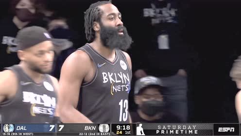 【NBA集錦】哈登籃下強攻展罕見霸氣  一記鐵血突破打成2+1
