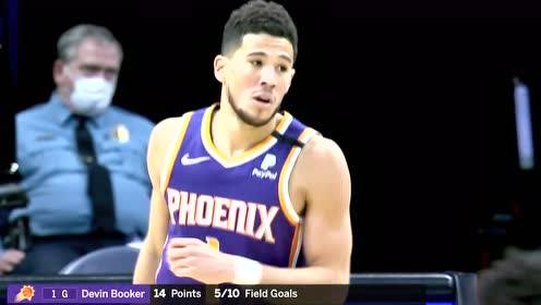 【NBA集錦】太陽還得看他 布克急停跳投得手