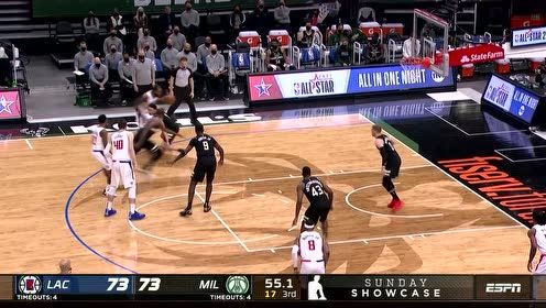 【NBA集锦】莱昂纳德献罕见单臂强硬扣篮 还有陀螺背打米德尔顿做前菜