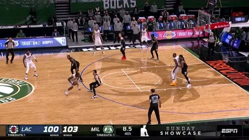 【NBA集锦】能赢才怪? 生死时刻靠不住 快船双核最后4分钟9投全部打铁