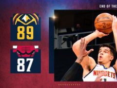 NBA常规赛:三节战罢,掘金89-87公牛,约基奇22+13+9