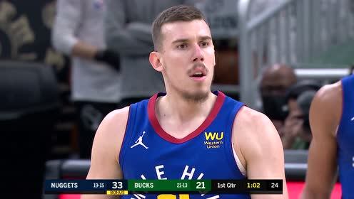 【NBA录像回放 国语】掘金vs雄鹿精华回放 字母哥空砍27+8约基奇三双终结对手五连胜