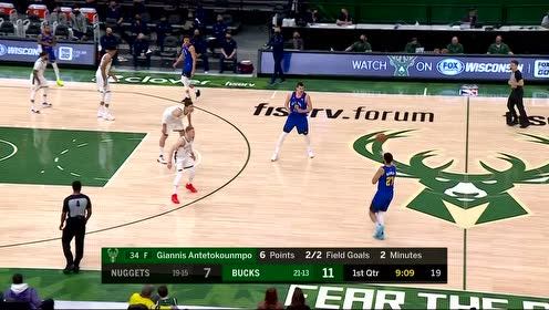 【NBA集锦】视防守如无物！字母哥接连冲击禁区抡臂暴扣