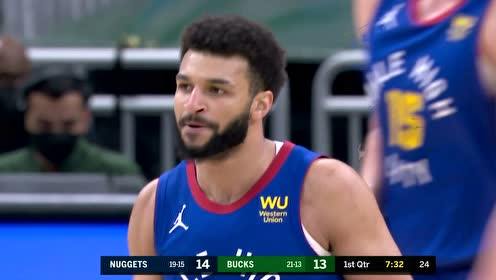 【NBA集锦】休想帽我！穆雷海底捞月躲掉字母哥封盖滞空上篮