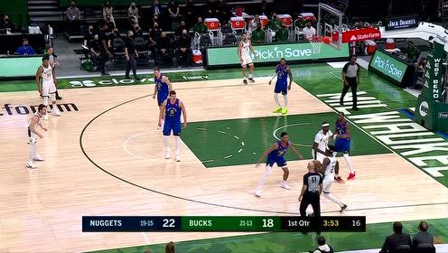 【NBA集锦】送上门的？坎卡尔高度自信强突字母哥惨遭血帽