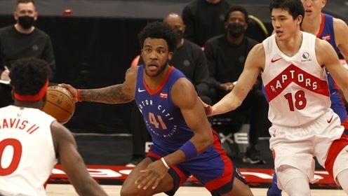 【NBA集锦】活塞129-105猛龙 活塞两人达成三双数据轻取猛龙