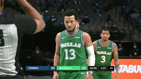 【NBA录像回放 原声】雷霆vs独行侠第1节 英文原声回放