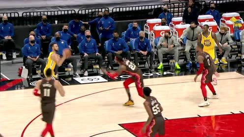 【NBA集锦】库里骚气后撤步飙射三分 勇士开场打出10-0